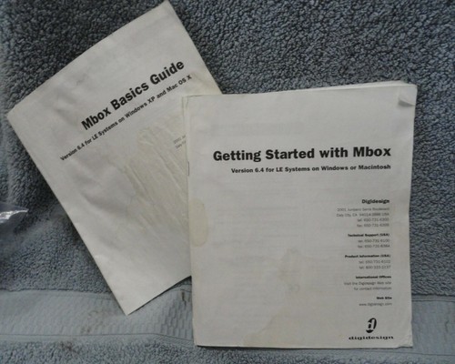 Digidesign mbox instruction - digidesign,
