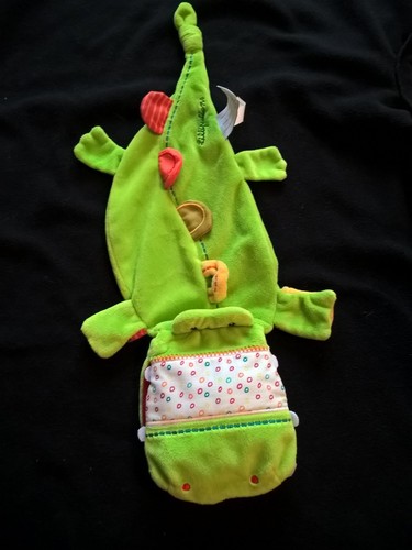 Doudou marionnette vert - marionnette,