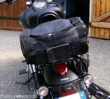sac Rool bag en Cuir sissy bar moto custom ( harley shadow intruder dragstar VN