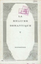 RELIURE ROMANTIQUE EXPOSITION A LA BIBLIOTHEQUE ALBERT I.|LA / 1961