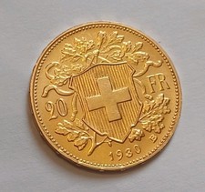 Pièce d’or suisse “Vreneli” – 20 Francs, année 1930Superbe pièce en or...