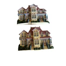 Plastic Victorian House Wall Plaques Cottagecore Country