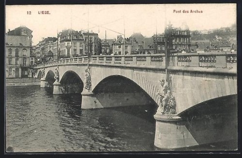 Cpa liege pont - des, arches