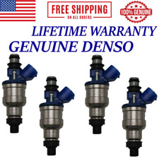 4 Pieces OEM DENSO Fuel Injectors For 1990, 1991, 1992 Mazda MX-6 2.2L I4
