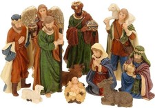 Set 11 Figurines Crèche de Noël – Santons Nativité Résine Réalistes