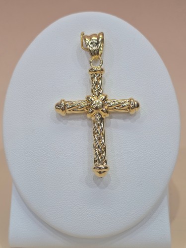 Pendentif croix jaune - pendentif,