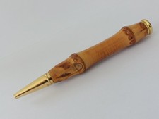CARTIER ART DECO 18 K GOLD & BAMBOO MECHANICAL PENCIL  PORTE MINE OR 18K BAMBOU
