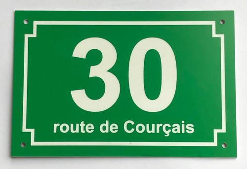 Plaque pvc numero rue - ou, de