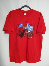 HEB Grocery Store Shirt Mens Size Large Texas Rodeo Fair Red