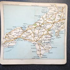 Original c1920 Bacons Road Atlas Of Penzance Truro Falmouth Helston St Ives 