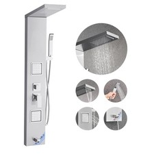 VEVOR Colonne de douche en acier inox avec jet de massage et effet pluie 5 modes