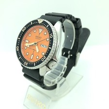 [w2141] SEIKO DIVER 7548-700C tout d'origine cadran orange quartz batterie ne...