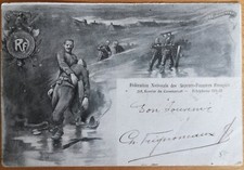 1900 FIREFIGHTERS Postcard