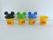 Disney Mickey Mouse 4 Jars Empty Modeling Clay with Lid