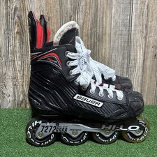 Bauer Vapor X300R Roller Blades Size 4R/US 5 Hi-Lo setup w/Hi-Lo Street Wheels