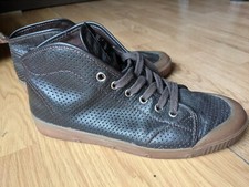 Baskets En Cuir Marron  Spring