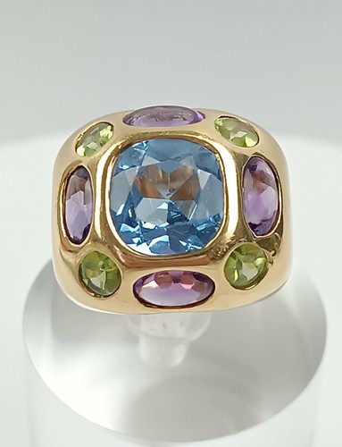 Bague cocktail pierres - t,