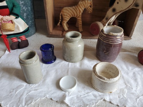 Lot anciens pots grès - grès, /
