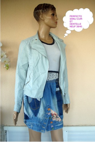 Blouson perfecto bleu - perfecto,