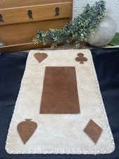 Cowhide Play Mat - Card Patterns - 60x40cm - Vintage