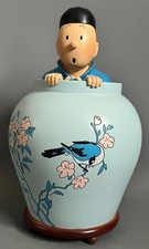 HERGE - TINTIN DANS LA POTICHE - LE LOTUS BLEU - 28 cm - PIXI/REGOUT - 1991