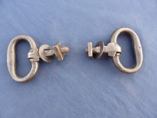 2 poignées anneaux Coffre malle fer forgé largeur 8,4 à 8,8 cm