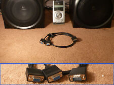 Y Splitter Cable for Dual Subwoofer System Logitech Z-5500 Z5500 Control Pod