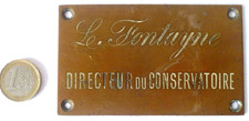ANCIENNE PLAQUE EN LAITON L