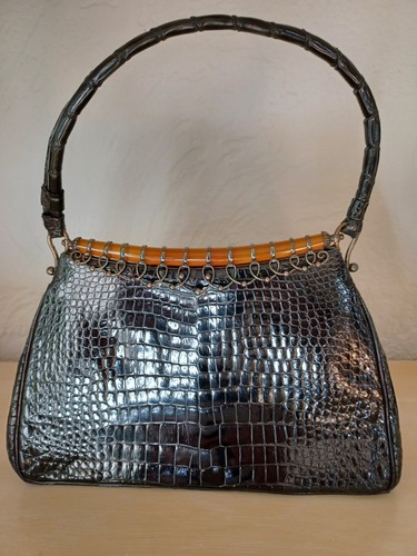 Sac crocodile noir morabito - crocodile,