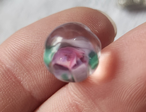 Ancien bouton verre boule - ancien, en