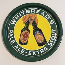 Whitbread Pale Ale & Stout porcelain enamel beer tray, England UK