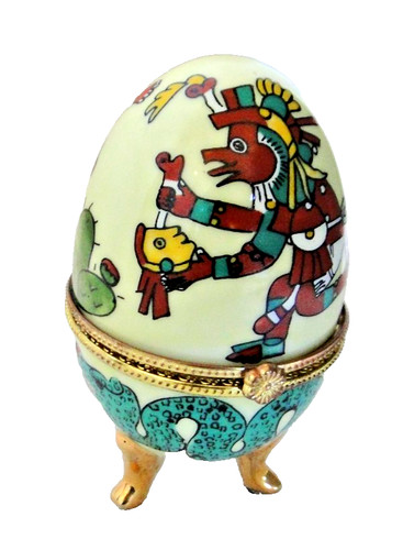 Oeuf boite porcelaine pieds - oeuf,