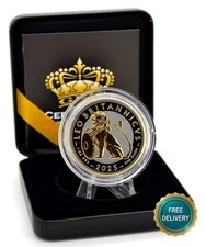 2025 1OZ Silver UK Great Britain Britannia Lion Black Ruthenium ONLY 500 #52
