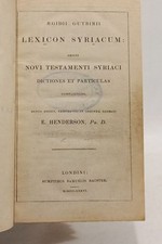 Lexicon Syriacum: Omnes Novi