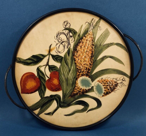 Ancien plateau rond - , verre