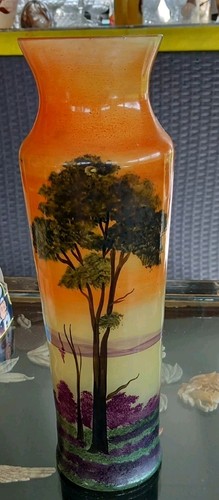 Ancien vase legras - vase, paysage