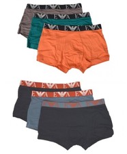 Boxer homme EMPORIO ARMANI, lot de 3 pièces, élastique apparent, coton élastiqué
