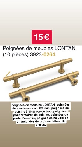 Poignées meubles lontan - poignées,