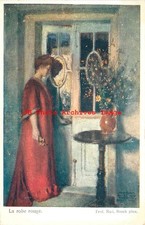 Rudolph Boeck, BKWI No 1373, La Robe Rouge, Woman in Red Robe