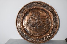 Assiette décorative en cuivre
