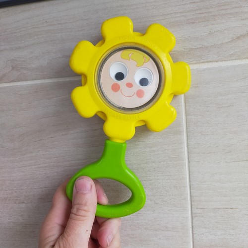 Hochet fleur vintage fisher - fleur,