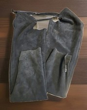 Western Horse Show Chaps Suede Leather Black Large Motorcycle Riding 32x40 Nice