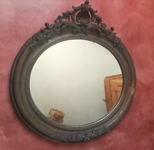 Important miroir oval - , et
