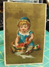Victorian Advertising Trade card Ira Jefts Apothecary Un Bain De Siege Seat Bath