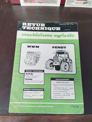 Revue technique machinisme - revue,