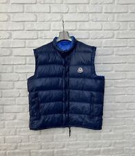 Vintage 80s Men's Moncler Grenoble Down Gilet Puffer Vest Jacket Navy Size 5