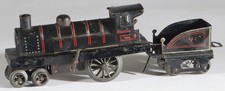 Antique jouet JEP France tôle échelle 0 loco a vapeur à clé années 1910 - 2
