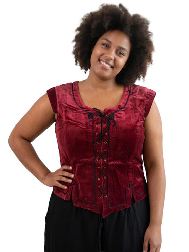 Gilet corset velours - velours,