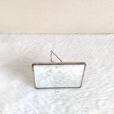 Vintage Belgique Verre Miroir Métal Base Socle Décoratifs Vanity Collection V200