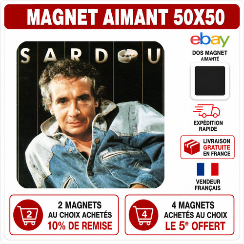 Magnet michel sardou v14 5x5 - magnet,